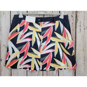 NEW Lady Hagen 16 Golf Skort Skirt with Shorts 17" Performance Navy Blue tropics